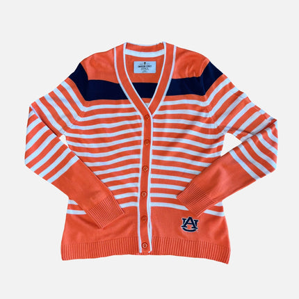 Auburn Tigers Stripe Cardigan Sweater