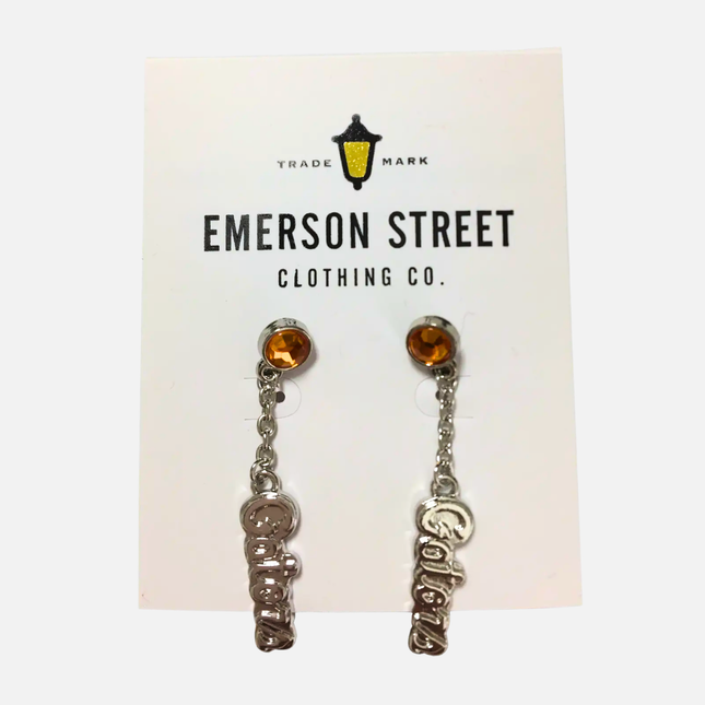 Florida Gators Logo Dangle Earrings Silver Plated