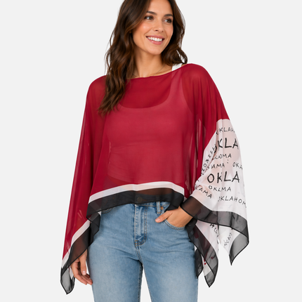 Oklahoma Sooners Peyton Scarf Poncho