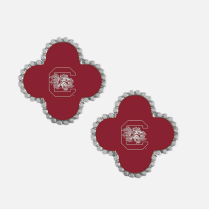 South Carolina Gamecocks Adele Quatrefoil Stud Earrings