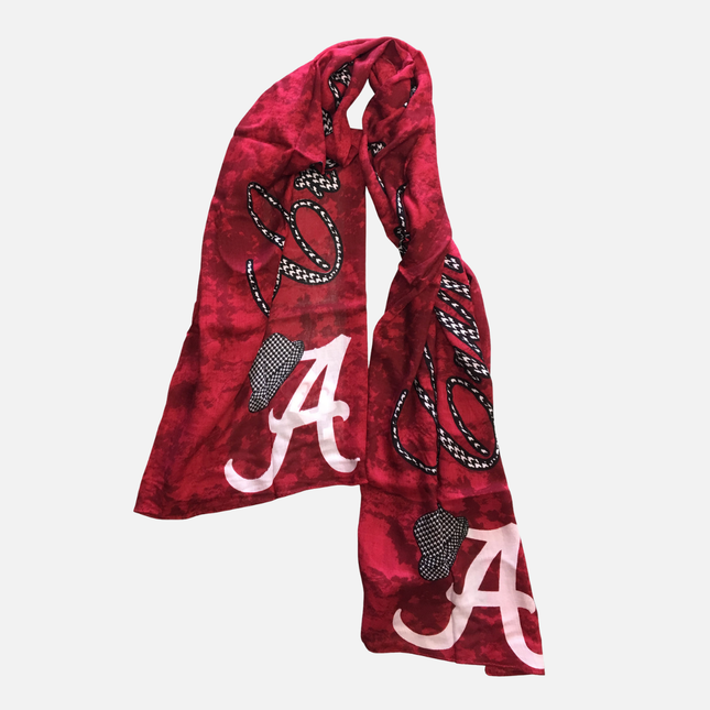 Alabama Crimson Tide Houndstooth Script Scarf