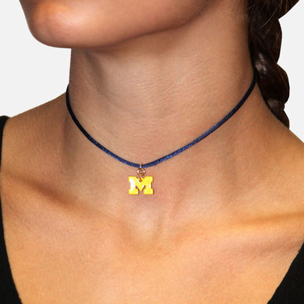 Michigan Wolverines Satin Choker