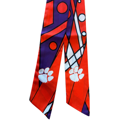 Clemson Tigers Geometric Slim Scarf