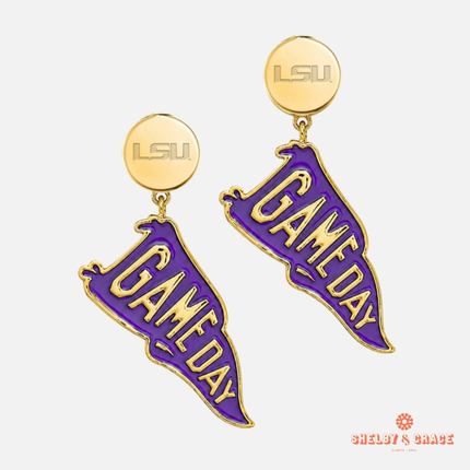 LSU Tigers Flags Earrings