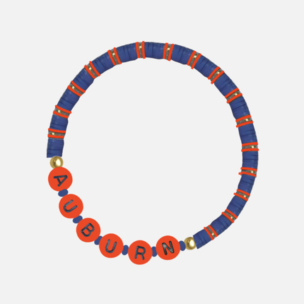 Auburn Tigers Beaded Bracelet Set