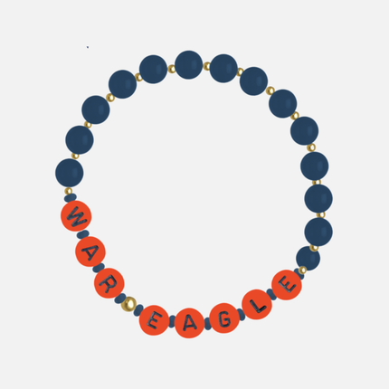 Auburn Tigers Beaded Bracelet Set