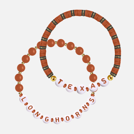 Texas Longhorns Beaded Bracelet Set