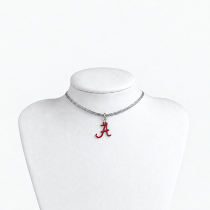 Alabama Crimson Tide Satin Choker Logo Necklace