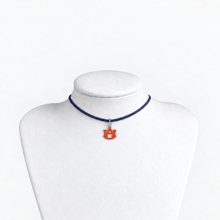 Auburn Tigers Satin Choker Logo Necklace