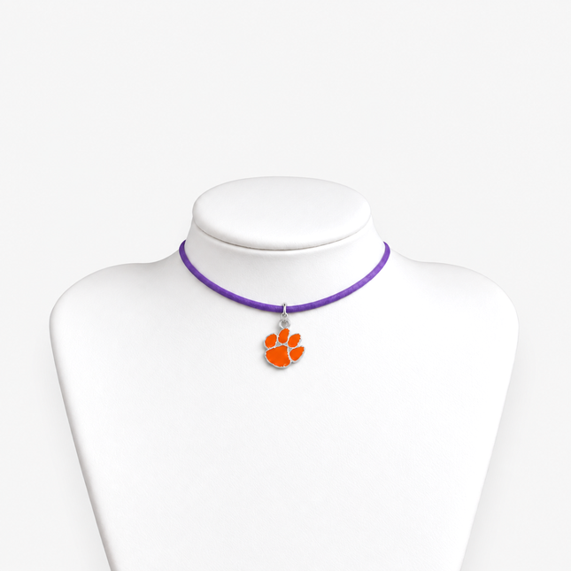 Clemson Tigers Satin Choker Logo Necklace