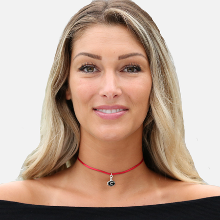 Georgia Bulldogs Satin Choker Logo Necklace