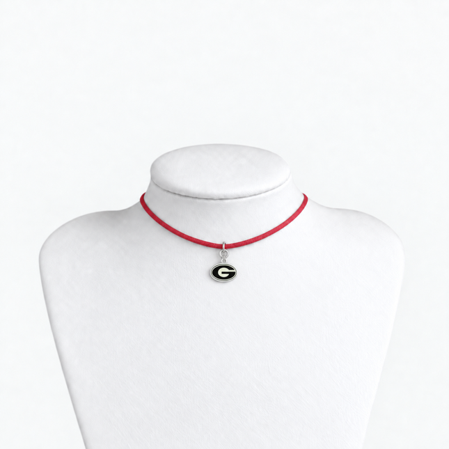 Georgia Bulldogs Satin Choker Logo Necklace