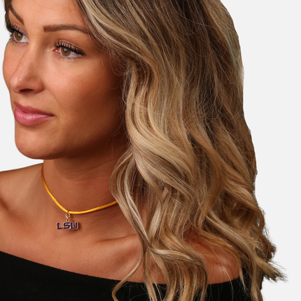 LSU Tigers Satin Choker Logo Necklace