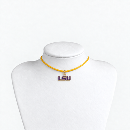 LSU Tigers Satin Choker Logo Necklace