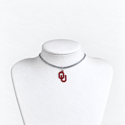 Oklahoma Sooners Satin Choker Logo Necklace