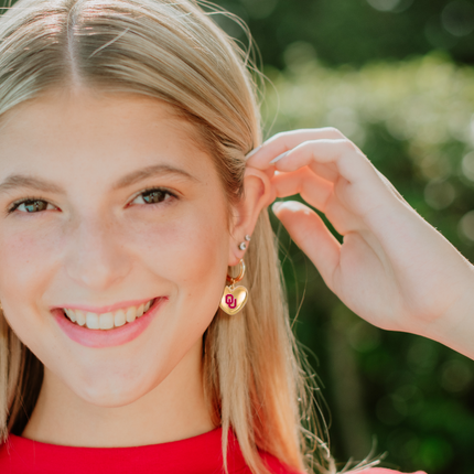 Oklahoma Sooners Hibiscus Earrings