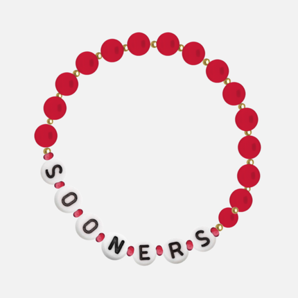 Oklahoma Sooners Beaded Bracelet Set