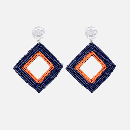 Auburn Tigers Hand Beaded Weaver Earrings