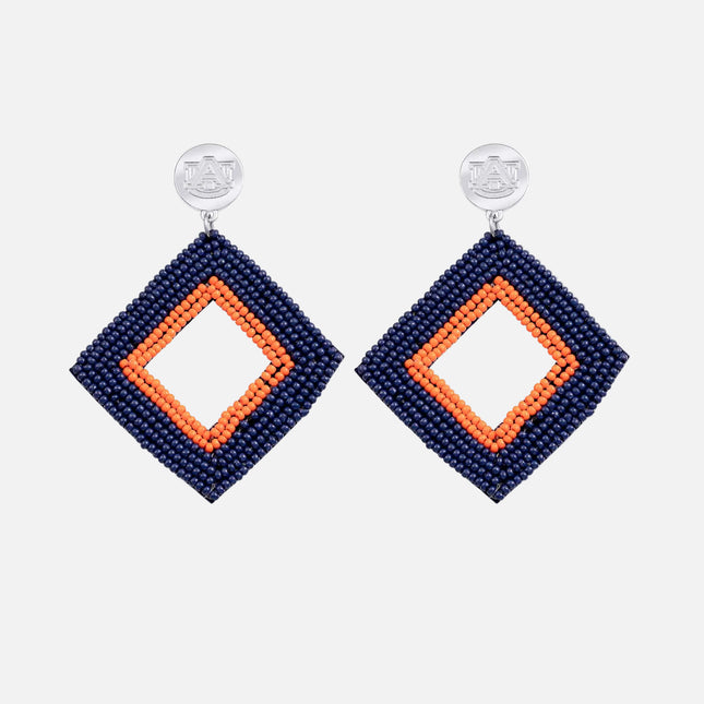 Auburn Tigers Hand Beaded Weaver Earrings