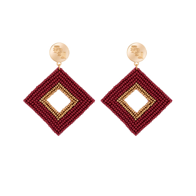 Florida State Seminoles Hand Beaded Weaver Earrings