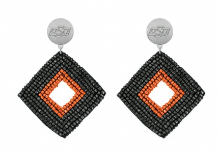 Oklahoma State Cowboys Hand Beaded Weaver Earrings
