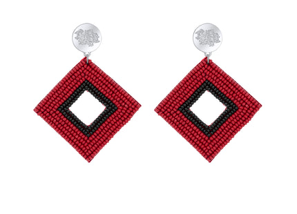 South Carolina Gamecocks Hand Beaded Weaver Earrings