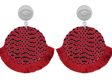 Georgia Bulldogs Remi Hand Beaded Earrings