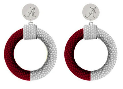Alabama Crimson Tide Skye Hand Beaded Earrings