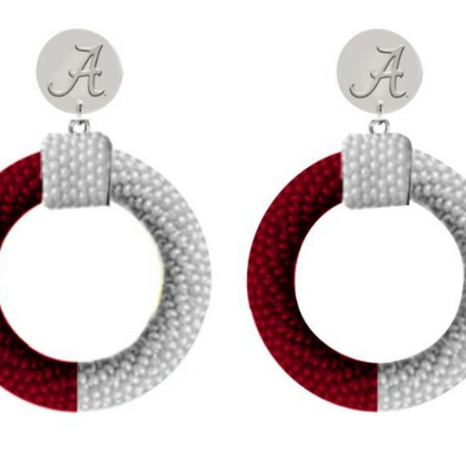 Alabama Crimson Tide Skye Hand Beaded Earrings