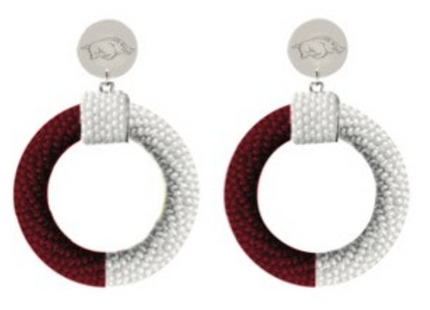 Arkansas Razorbacks Skye Hand Beaded Earrings