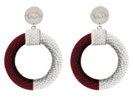 Arkansas Razorbacks Skye Hand Beaded Earrings