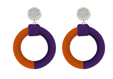 Clemson Tigers Skye Hand Beaded Earrings
