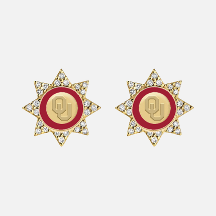 Oklahoma Sooners Gladiolas Earrings