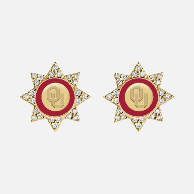 Oklahoma Sooners Gladiolas Earrings