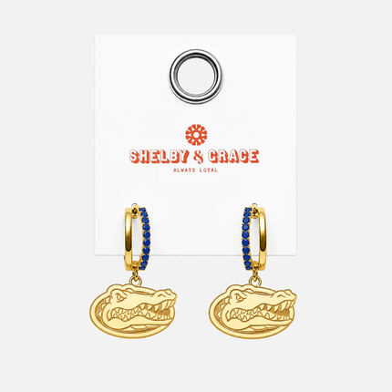 Florida Gators Finn Logo Hoop Earrings
