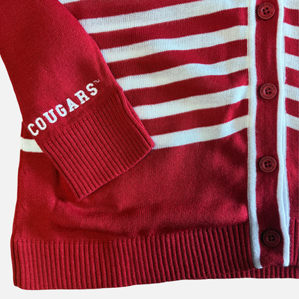 Washington State Cougars Stripe Cardigan Sweater