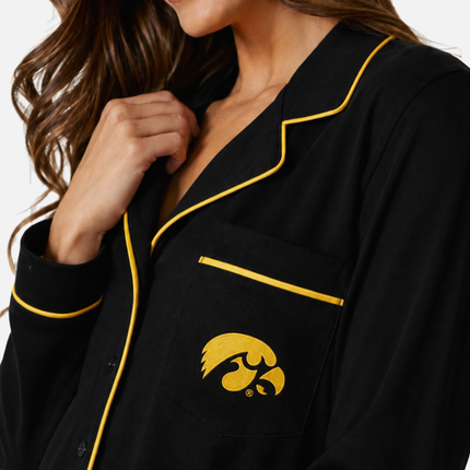 Iowa Hawkeyes Button Down Nightshirt