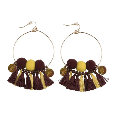 Florida State Seminoles Maci Multi Tassel Earrings