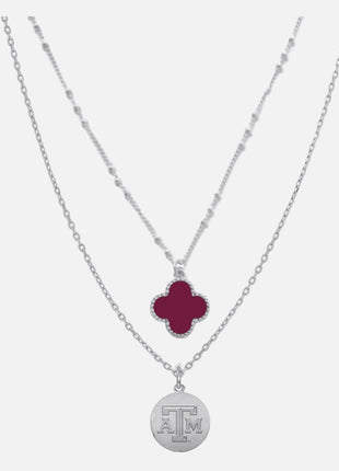 Texas A&M Clover Necklace