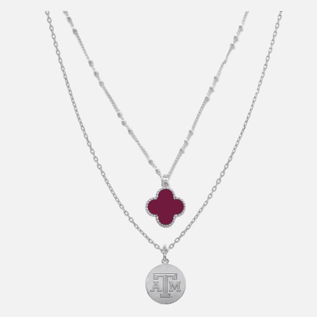 Texas A&M Clover Necklace