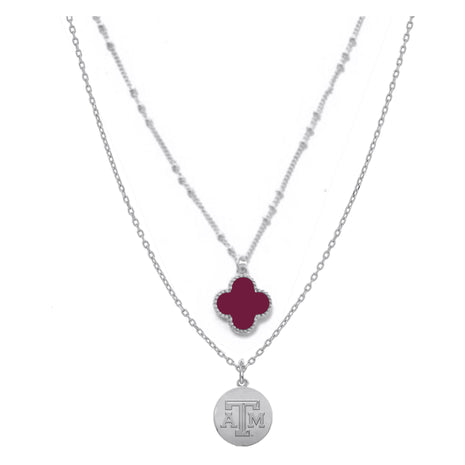Texas A&M Clover Necklace