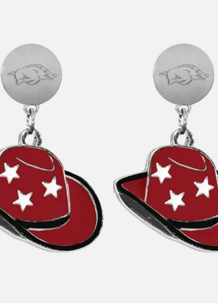 Arkansas Razorbacks Stetson Earrings