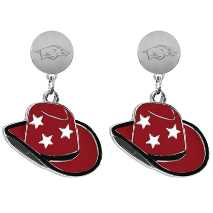 Arkansas Razorbacks Stetson Earrings