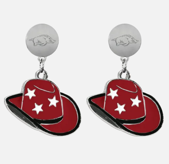 Arkansas Razorbacks Stetson Earrings