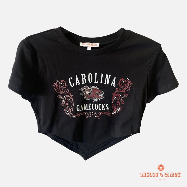 Shelby & Grace South Carolina Gamecocks Astro Crop Tee
