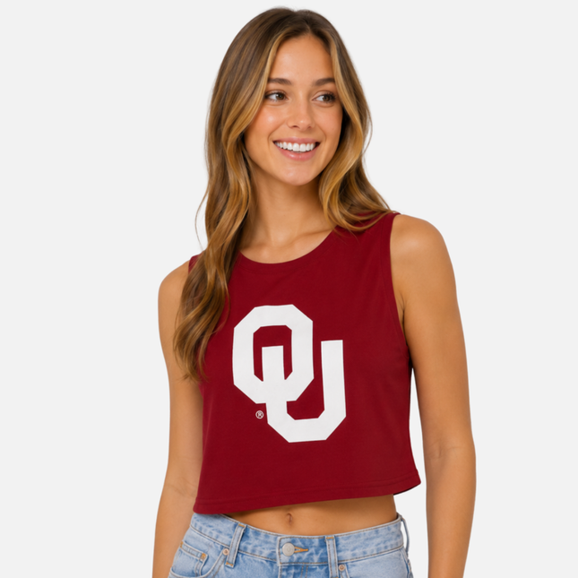 Oklahoma Sooners Zora Cropped Tank