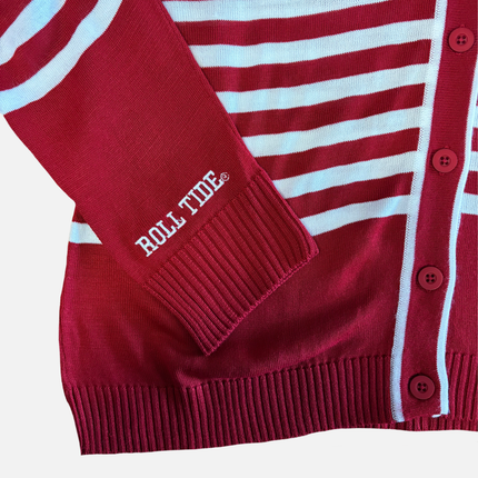 Alabama Crimson Tide Stripe Cardigan Sweater