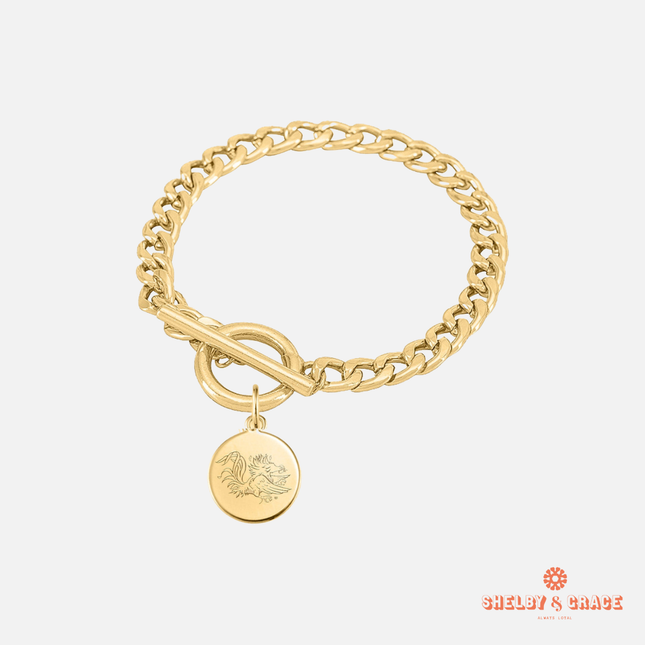 South Carolina Gamecocks Pennylane Bracelet (Gold)