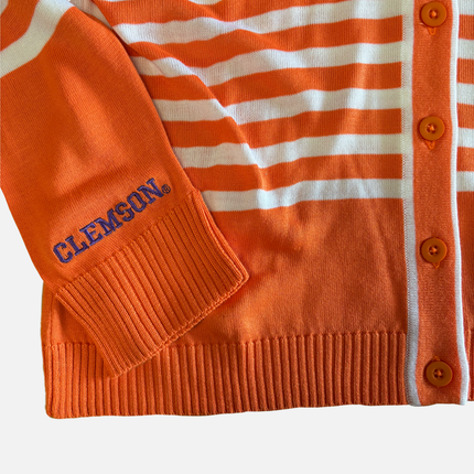 Clemson Tigers Stripe Cardigan Sweater