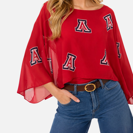 Arizona Wildcats Peyton Logo Scarf Poncho